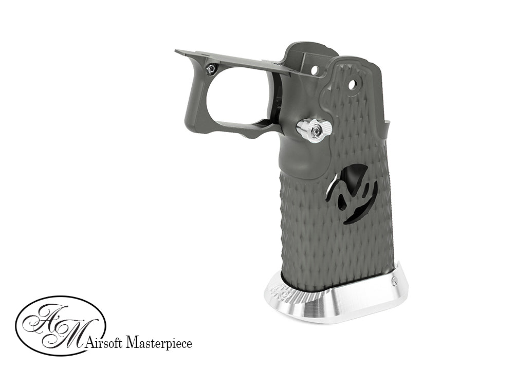 Airsoft Masterpiece Aluminum Grip for Hi-CAPA Type 8 (INFINITY HOLLOW) Grey