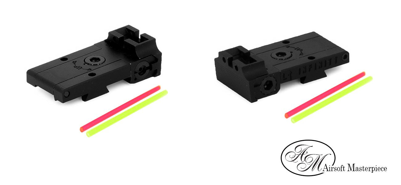 Airsoft Masterpiece Aluminum Rear Sight with Fiber for Hi-CAPA – Infinity