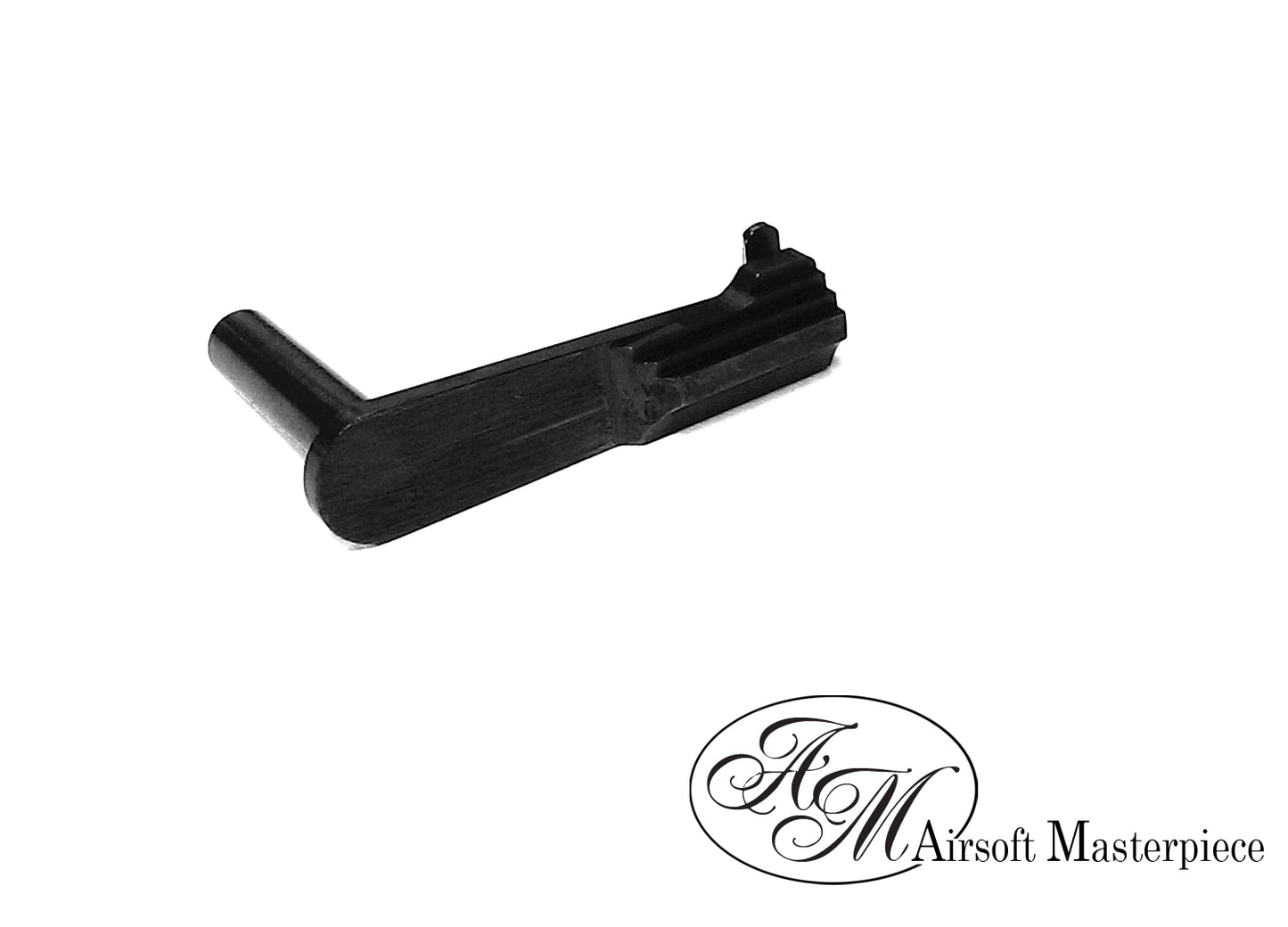 Airsoft Masterpiece CNC Steel Slide Stop - Type 2 SV (Matt Black)