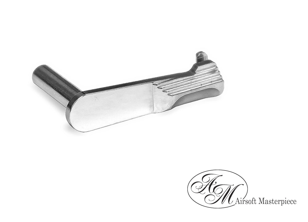 Airsoft Masterpiece CNC Steel Slide Stop – S Costa Style (Silver)