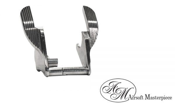 Airsoft Masterpiece Steel Thumb Safeties – S Style (Silver)