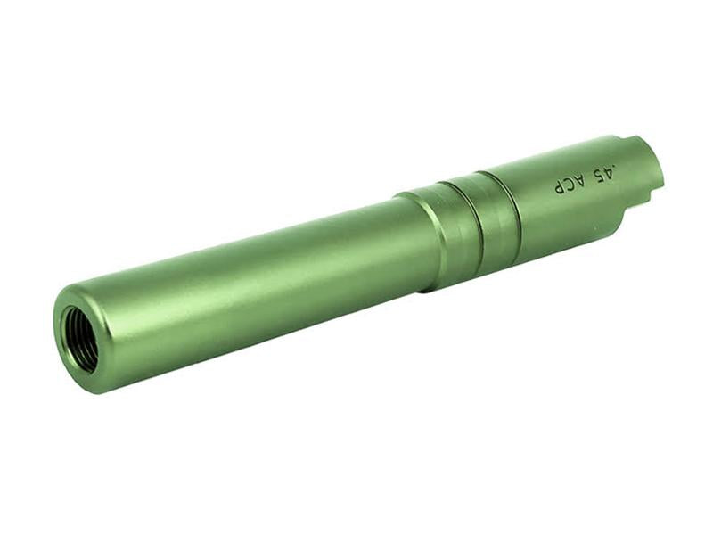 Airsoft Masterpiece ALUMIINUM Threaded Outer Barrel for Hi-CAPA 4.3 (Green)