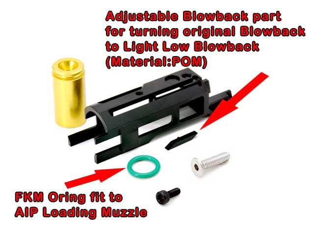AIP CNC 7075 Adjustable Blowback Housing for Marui 5.1/4.3/1911
