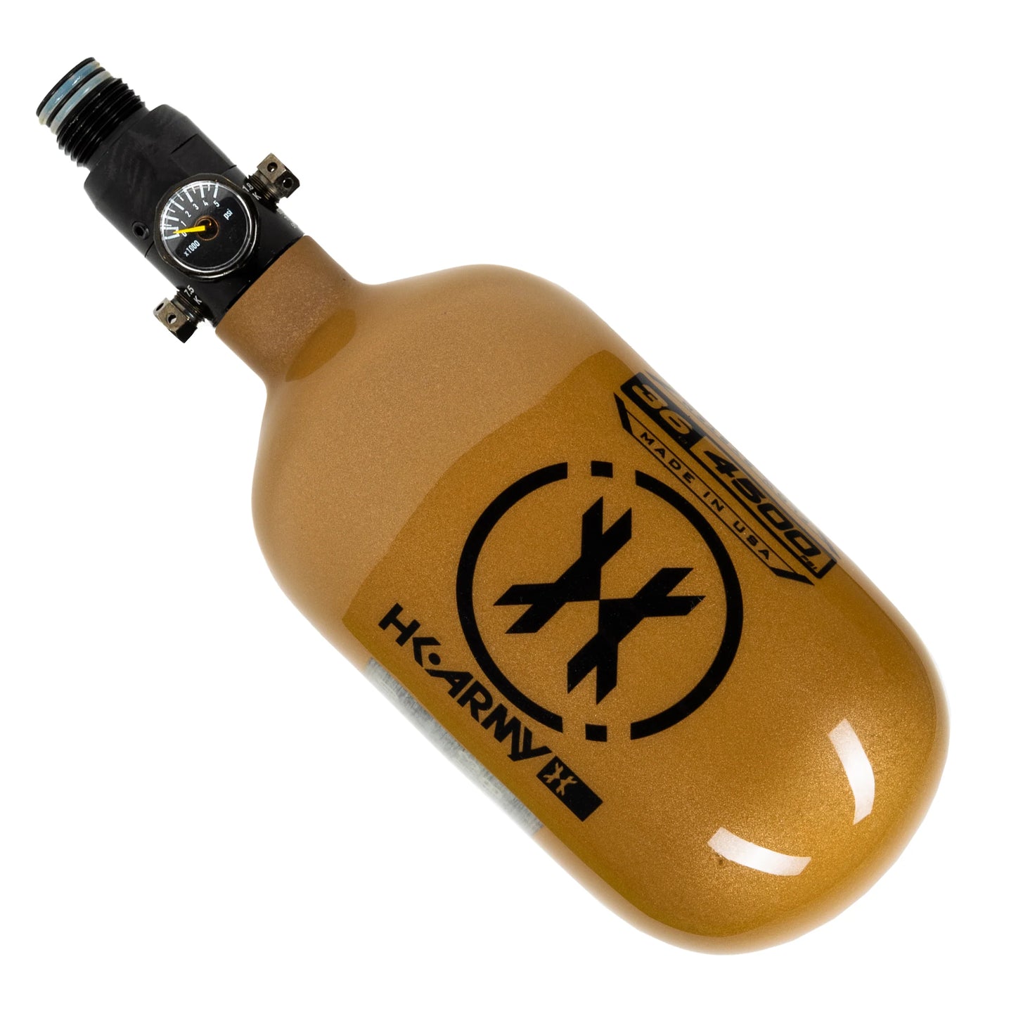 36CI / 4500PSI EXTRA LITE CARBON FIBER TANK - STANDARD REG - Gold