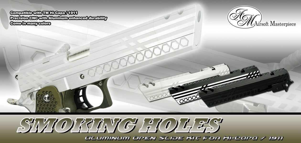 Airsoft Masterpiece SMOKING HOLES Open Slide Kit Twotone