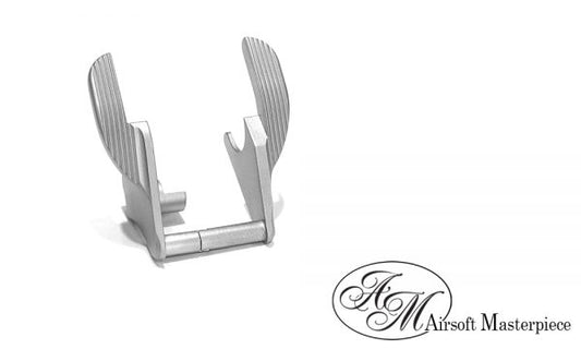 Airsoft Masterpiece Steel Thumb Safeties – S Style (Matt Silver)