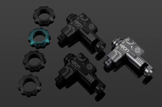 EON Hop-Up Chamber Titanium housing + Cyan rotary dial