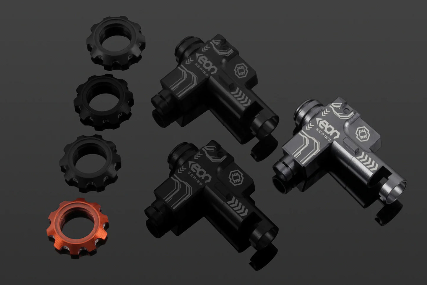 EON Hop-Up Chamber Titanium housing + Orange rotary dial