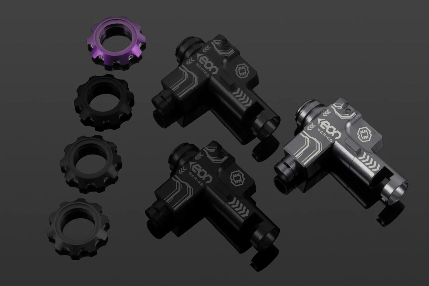 EON Hop-Up Chamber Titanium housing + Violet rotary dial